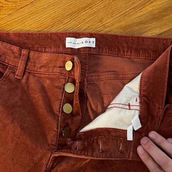 Size 10 Made and Loved Loft Burnt Orange Cotton Jeans - Picture 2 of 2